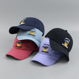 Gorra de béisbol con letras para pareja, dibujos animados, gatitos, peces bordados, gorra unisex, gorra de sol, gorra versátil y de moda para exteriores, ajustable, transpirable, para mujeres y hombres, adecuada para 200 países.