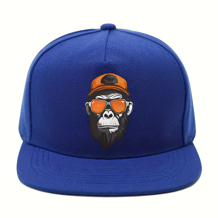 1 Gorra de Béisbol Estilo Hip-Hop con Estampado de Mono, Moda Callejera Y2K para Hombres y Mujeres - Regalo Ideal para Navidad o Tú Mismo, Ajustable y Unisex