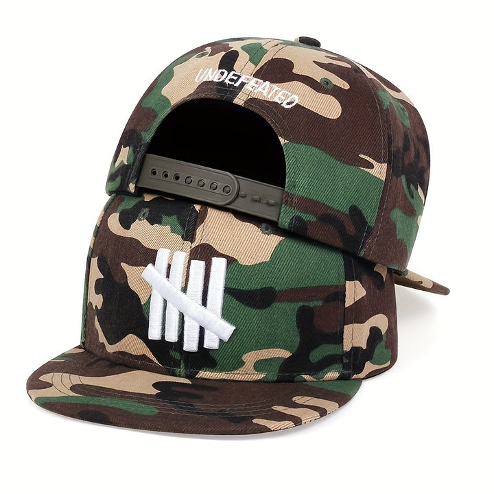 1 Gorra de Béisbol Unisex para Exteriores con Bordado de Cinco Barras - Ajustable, Tejido Transpirable, Opciones en y Camuflaje para Senderismo, Camping o Uso Casual
