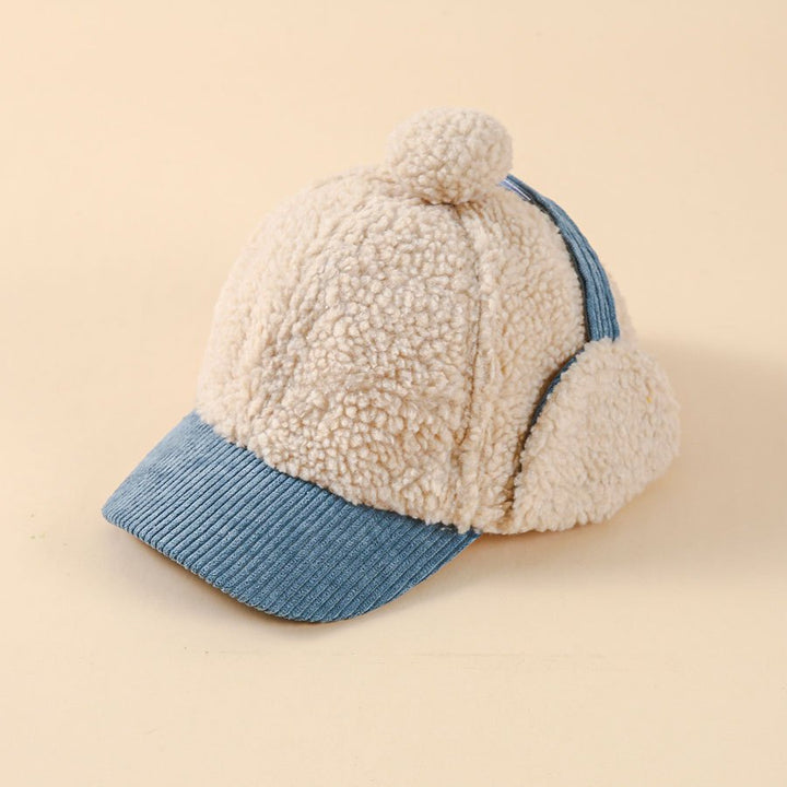 Gorra de Béisbol Forrada con Vellón para Protección Cálida de Orejas Unisex para Edades 3~7 Años