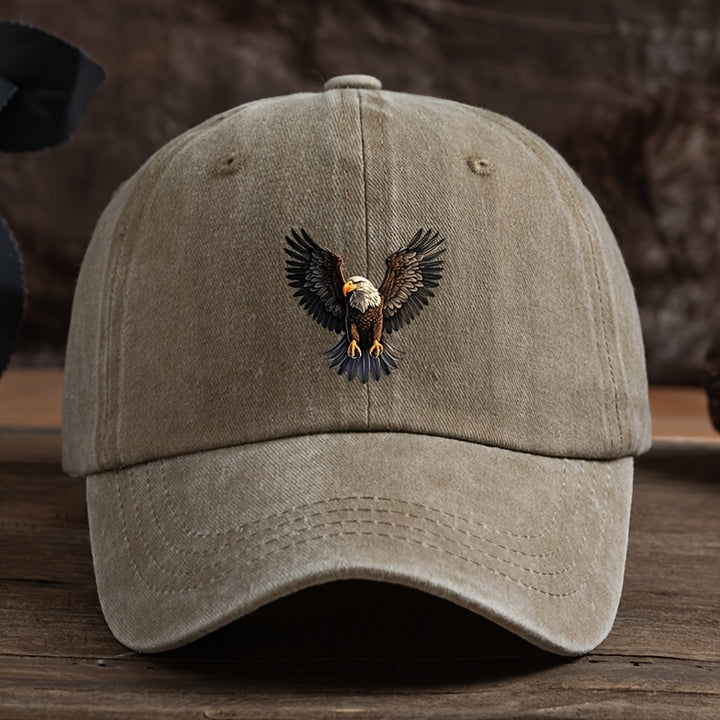 Gorra de béisbol para hombre con estampado de águila, sombrero versátil de moda hip-hop para exteriores