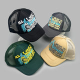 Esta red, que se puede reajustar, presenta diseños encantadores y caprichosos, letras y bordado 3D. Es el regalo perfecto para viajes, pesca al aire libre y para compartir con amigos y familiares. Sombrero para hombre, gorra con ala para hombre