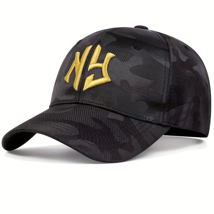 Gorra De Béisbol Con Bordado De Camuflaje A La Moda, Unisex, Estilo Hip Hop, Ligera, Ajustable, Para El Sol, Para Mujeres Y Hombres