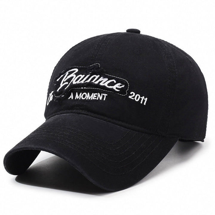 Gorra de Béisbol Unisex Retro con Bordado de Letras y Ala Ancha, Estilo Casual Versátil alfabético