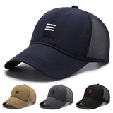 Gorra de Béisbol para Hombre, Ajustable, de Tela Mesh Respirable, Azul Marino, Gorra Casual para Atire Casual y Actividades al Aire Libre