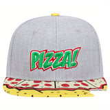 1 Gorra de béisbol PIZZA para hombre, gorra ajustable casual para exteriores, ideal para viajes de primavera y otoño y para la playa.