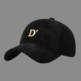 Gorra de Béisbol Unisex con Adorno de Letra D y Emblema Grande - Diseño Ligero y Ajustable, Lavable a Mano para Hombres y Mujeres, Ideal para Looks Casuales o Navideños (Ajuste No Elástico) - Gorra para Atuendos Informales o Eventos Especiales