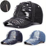 Conjunto de 2 piezas, sombrero + 'adornos', gorra de béisbol retro estadounidense lavada 2025, estilo nuevo, perforada, para hombres y mujeres, con gran tamaño de cabeza, hace que la cara se vea más pequeña.