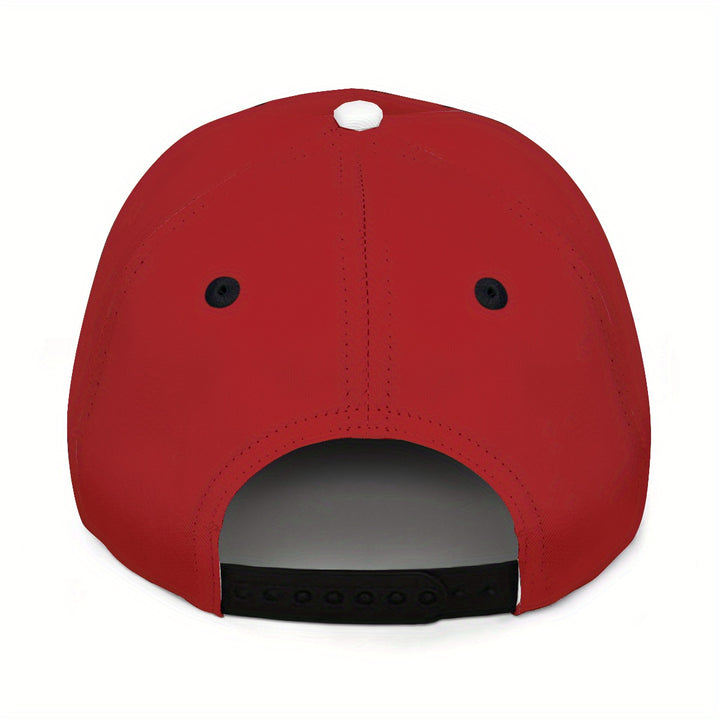Gorra de béisbol ajustable con visera curva inspirada en anime - Gorro unisex ligero para todas las estaciones, protección solar roja e casual para hombres y mujeres, gorra de exterior recubierta de PVC lavable a máquina para deportes y uso diario