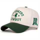 Gorra de béisbol bordada para hombre - ajustable con cierre de clic, ligera, poliéster, protección solar de 5 lados, ideal para salidas de primavera y otoño, vacaciones en la playa y uso casual, gorra de exterior | Gorra de estilo casual | Poliéster