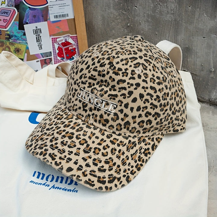 Gorra de Béisbol Unisex de Estilo Japonés con Estampado de Leopardo y Ala Ancha para Circunferencia de Cabeza Grande, Estilo Callejero Fresco, Sombrero de Uso Diario,Estilo Urbano,Diseño de Pico de Pato,Gorra de Moda,Ajuste Cómodo,Sombrero de gran tamaño,