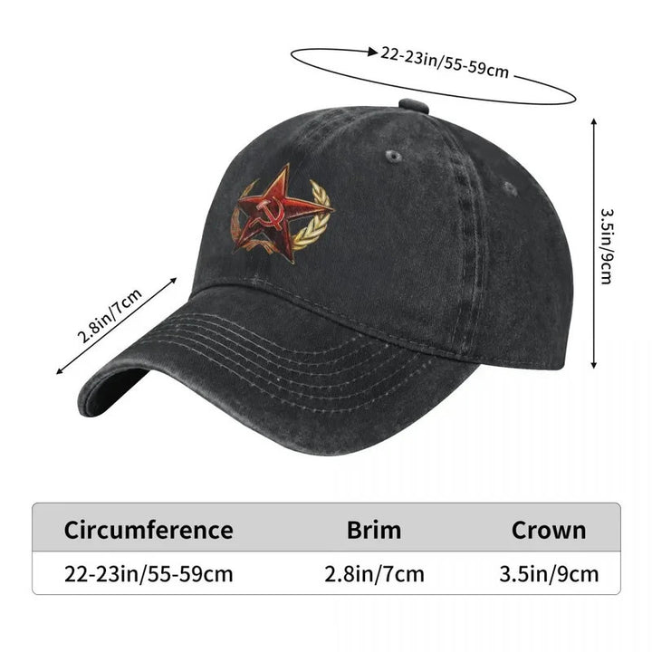 Gorra Casual de Béisbol con Emblema Militar Ruso, Gorro Trucker Primaveral para Exteriores Gimnasio Hip-Hop Unissex Divertido