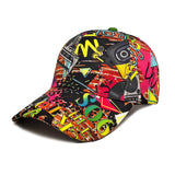 Gorra de Béisbol Retro FUODRAO para Hombres - Estilo Hip-Hop Graffiti de los 90, Poliéster Ligero, Ajustable con Cierre Snapback, Estampado Vibrante de Cuerpo Completo para Correr al Aire Libre, Deportes y Moda Urbana Casual. Tejido de Tela