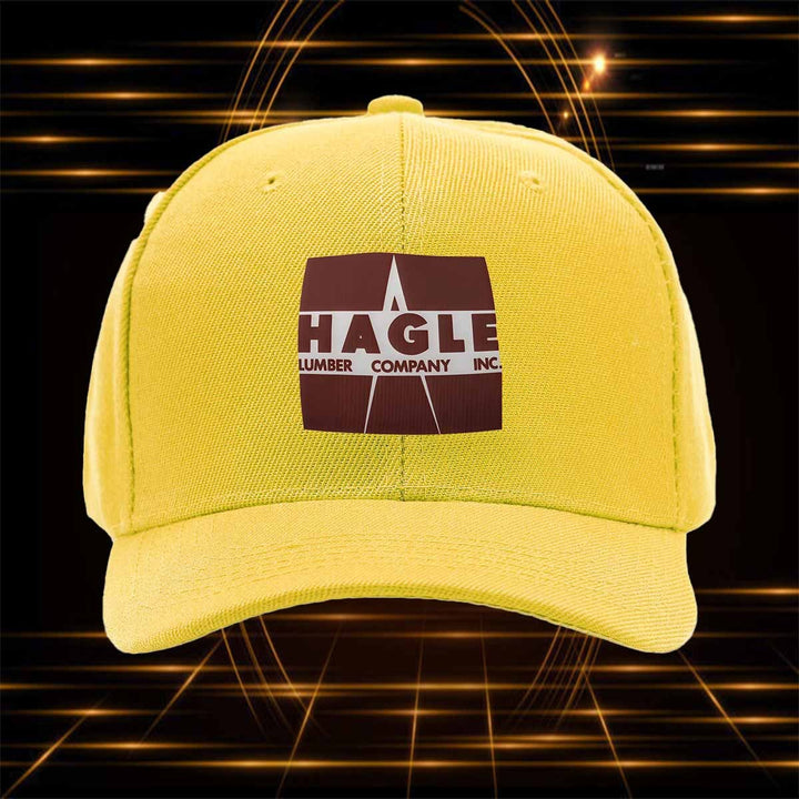 Gorra de Béisbol con Logo de Hagle Lumber Company Inc - Emblema Oficial de HAGLE, Gorra Snapback Ligera para Motocicletas, Deportes al Aire Libre y Eventos de Leñadores, Blanca con Parche de Logo Marrón (Lavable a Mano, Patrocinadores con Logo)