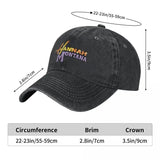 Gorra de béisbol desgastada con logo de Hannah Montana, 100% algodón, estilo deportivo, ligera con estiramiento medio, recubrimiento de PVC, diseño tie dye ajustable para entrenamientos al aire libre, unisex