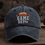 Gorra de Béisbol Estilo Trucker con Diseño de Fútbol para el Día del Partido - Gris Oscuro con Detalles en Naranja, Ajustable con Cierre Snapback, Unisex para Hombres y Mujeres, Regalo del Día de la Madre para Aficionados al Deporte, Gorra Deportiva Durad