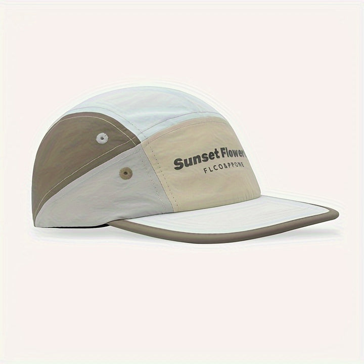 Nuevo Sombrero Funcional para Ciclismo al Aire Libre, Visera Plana de Cinco Piezas con Combinación De Colores y Diseño Delgado. Ideal Verano: Alta Calidad Unisex Esenciales Festivales Viajes