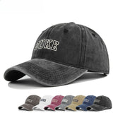 Gorra de béisbol bordada DUKE - Sombrero de sol retro lavado y envejecido, tela ligera sin elasticidad, ala curva, comodidad para todas las estaciones, estilo casual, perfecta para fútbol, deportes y actividades al aire libre