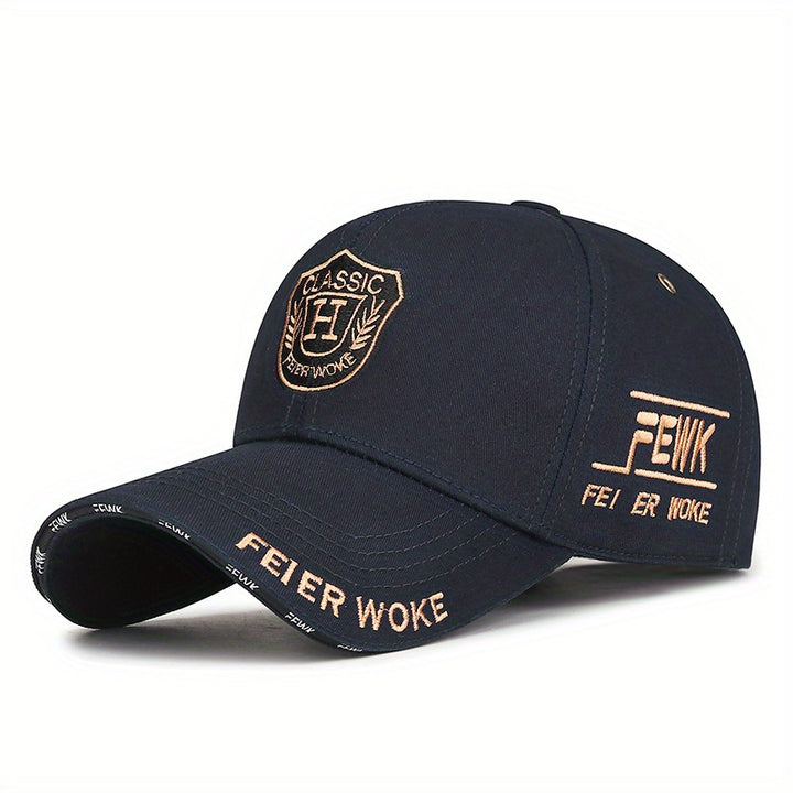 Gorra de béisbol bordada de alta gama para hombre y mujer, ideal para primavera y otoño, con agujeros de ventilación metálicos, estilo urbano FEWK
