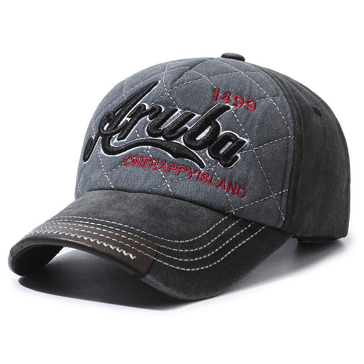 Gorra de Béisbol Retro de Aruba con Cierre Ajustable Snapback - Logo de la Isla de Aruba y Diseño de Costura, Sombrero Casual para Fotos, Mercados, Eventos Navideños (No Elástica)