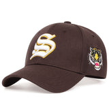 Gorra de Béisbol Ajustable para Hombre con Bordado de Tigre - Ligera, Protectora Solar, Sombrero Casual para Salidas de Primavera y Otoño
