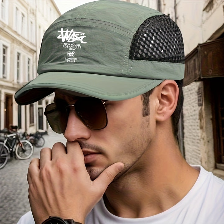 Nueva gorra de béisbol de cinco paneles con borde suave y copete corto de cuadros para primavera y verano, elegante y sencilla, adecuada para parejas, casual y versátil.
