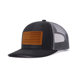 Gorra de Camionero con Bandera Americana Ajustable Snapback - Parte Tras Mesh Transpirable y Gorro Sólido, Unisex para Deportes al aire libre Estilo Dad Hat Diseño Bicolar Patriótico Confort Todo el año Ideal Regalo 4to Julio Uso Casual Accesoario Patrio