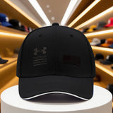 1pc Gorra Clásica Unisex de Verano y Otoño - Gorra Snapback Negra Transpirable Under Armor para Exteriores, Camping, Baile Callejero, Running, Fitness, Uso Casual y Regalo Versátil