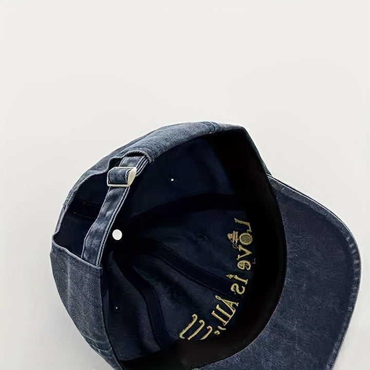Estilo de calle Poliéster 100% Tejido Gorra de béisbol para hombres y mujeres con bordado de denim pico de pato