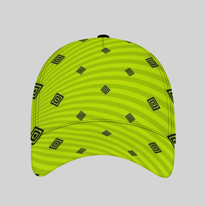 Gorra Snapback Ajustable Ligera con UPF - Verde Limón y Rayas Neon Amarillo para Hombres & Mujeres, Protección al Sol en Exteriores, Playa, Pesca o Casualidad – Gorra Unisex Transpirable de Secado Rápido