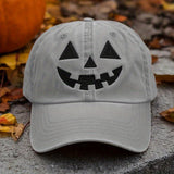 Gorras de béisbol con dos diseños, con bordado de cara de calabaza 3D, exudando un ambiente festivo, perfectas para estilo de calle.