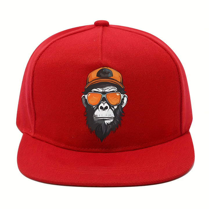 1 Gorra de Béisbol Estilo Hip-Hop con Estampado de Mono, Moda Callejera Y2K para Hombres y Mujeres - Regalo Ideal para Navidad o Tú Mismo, Ajustable y Unisex