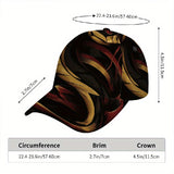 1pc Gorra de Béisbol Clásica con Estampado de Serpiente Ardiente - Gorra de Pico de Pato Ajustable y Cómoda, Ideal para Uso Diario, Perfecta para Salidas en Familia