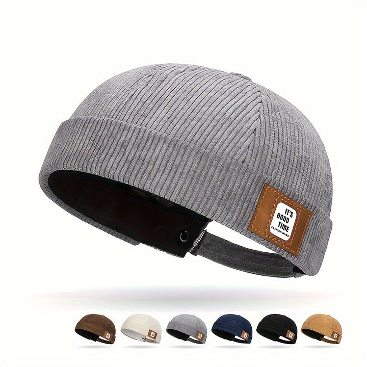 Gorro de terciopelo con letras para primavera y otoño, estilo elegante y versátil, ideal para motociclistas, actividades al aire libre y compras, hecho de material duradero