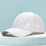 1 Gorra de Tenis de Secado Rápido para Hombre con Raqueta de Tenis y Estampado de Tenis - Parte Trasera de Malla Transpirable, Ajuste Estructurado para Tenis, Golf, Running, Deportes al Aire Libre - Sombrero Casual Ligero para Hombre, Diseño Deportivo, Co