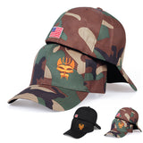 Gorra de béisbol de camuflaje para mujer con bandera americana y bordado de águila - Snapback ligero y ajustable, patrón de camuflaje en marrón/naranja, perfecta para viajes al aire libre, fiestas en la playa y ropa casual, sombrero para fiesta en la play
