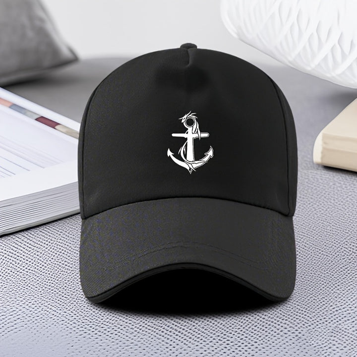 Gorra de béisbol con estampado de anclas, diseño moderno y único para estilo casual ligero unisex, gorra de béisbol para hombre, gorra de béisbol para mujer, gorra de béisbol para adolescente