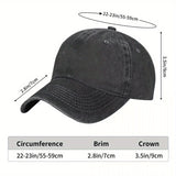 Gorra de béisbol internacional Navistar 2025 - Negro lavado con logotipo rojo y naranja, algodón transpirable, ajuste ajustable para deportes al aire libre, golf, running - Regalo elegante para hombres y mujeres