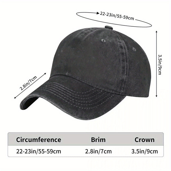 Gorra de béisbol internacional Navistar 2025 - Negro lavado con logotipo rojo y naranja, algodón transpirable, ajuste ajustable para deportes al aire libre, golf, running - Regalo elegante para hombres y mujeres