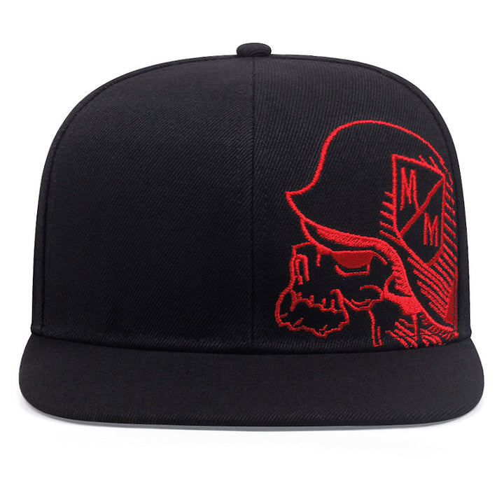 Gorra de Béisbol Deportiva para Hombre 2023 - Cierre Snapback, Diseños Geométricos y Calavera Moderna, Paneles Transpirables para Senderismo, Ciclismo y Uso Casual (/Rojo/Blanco)
