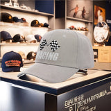 1pc Gorra de Béisbol Racing Trucker - Diseño con Bandera a Cuadros, Ligera y Transpirable para Deportes Motorizados, Ropa Casual Unisex para Hombres y Mujeres, Ajuste Cómodo, Ideal para Estilo Activo y Aficionados al Deporte