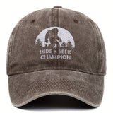 Gorra de béisbol curvada estilo hippie, bordada con el campeón de las escondidas, gorra de camionero de algodón desgastado, gorra snapback para deportes casuales al aire libre