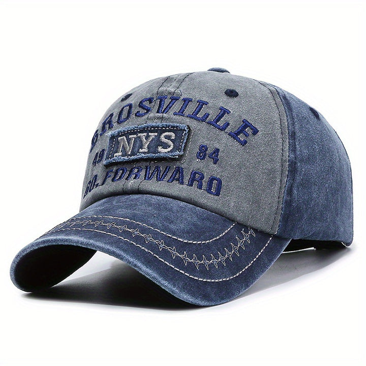 1 gorra de béisbol para hombre, estilo casual para primavera y otoño, sombrero deportivo lavado al aire libre, gorra de béisbol combinable con todo