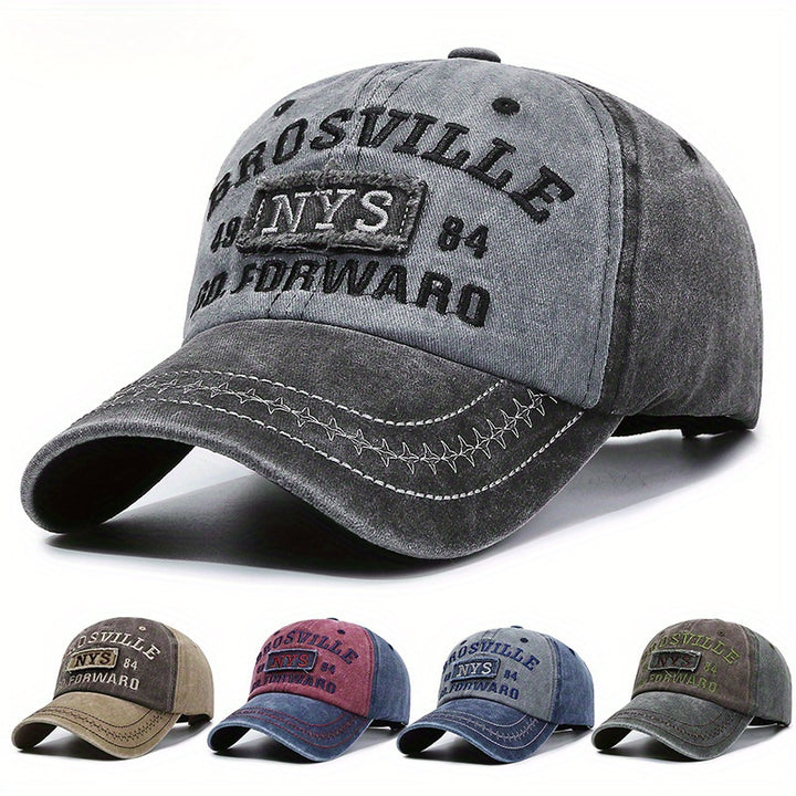 1 gorra de béisbol para hombre, estilo casual para primavera y otoño, sombrero deportivo lavado al aire libre, gorra de béisbol combinable con todo