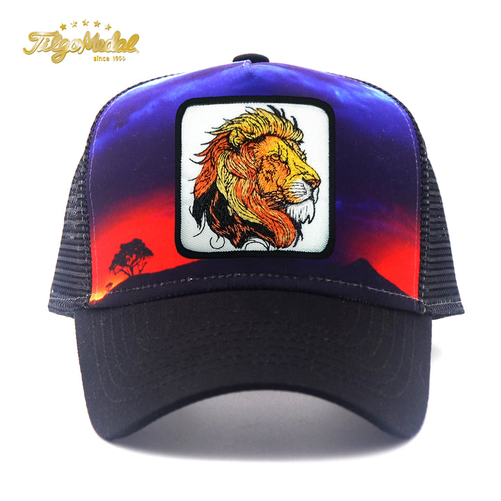 Gorra de Camionero Ajustable con Malla y Bordado de León, Gorra Snapback Transpirable para Deportes al Aire Libre y Fiestas en la Playa - Blanca o Negra