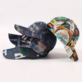 Nueva Primavera, Nueva Gorra de Béisbol con Estampado de Graffiti, Moda, para Hombres, Mujeres y Parejas, Ajustable, Ligera, Poliéster, Lavar a Mano o Limpieza en Seco Profesional, con un Tamaño que Se Ajusta a Todos