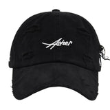 1pc de Gorra de Béisbol Retro Rasgada, Sombreros de Papá Desgastados y Desgastados con Bordado de Letras, Sombreros de Hip Hop Unisex para Mujeres y Hombres.