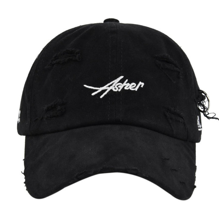1pc de Gorra de Béisbol Retro Rasgada, Sombreros de Papá Desgastados y Desgastados con Bordado de Letras, Sombreros de Hip Hop Unisex para Mujeres y Hombres.
