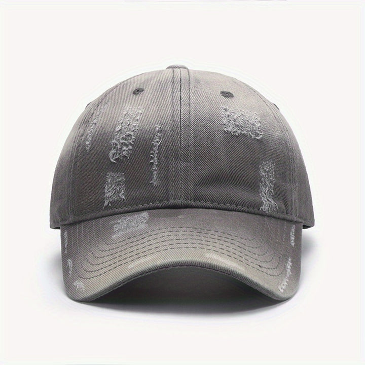 Gorra de béisbol unisex desgastada y lavada, 100% poliéster, ligera, ajustable, artesanía a rayas, sombrero de pico de pato a la moda para actividades al aire libre de primavera