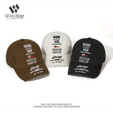 1pc Gorra de Béisbol Estilo Callejero Ajustable con Bordado Único, Visera Curva para Protección Solar, Ajuste Elástico para Salidas Casuales, Actividades al Aire Libre y Eventos de Regreso a Casa, Sombrero Duradero